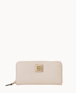 Saffiano Large Zip Around Smoke Grey -Dooney & Bourke W4032G SIZLSIZL