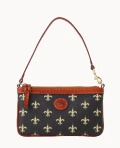 NFL Saints Large Slim Wristlet Saints -Dooney & Bourke WL111G NJBLPATNSNTS 1