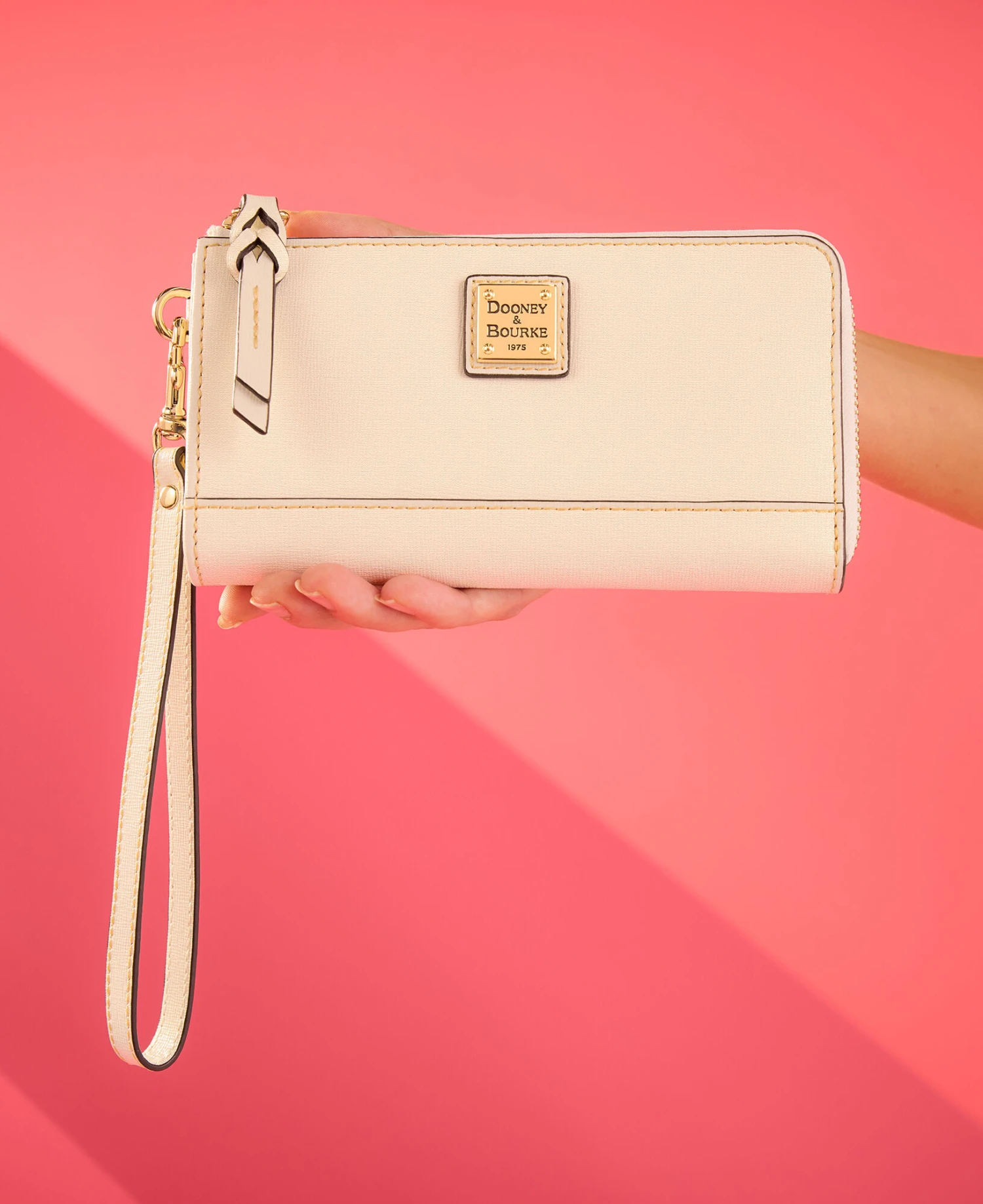 Saffiano Folded Zip Wristlet Black 2 Saffiano Folded Zip Wristlet Black - Image 2